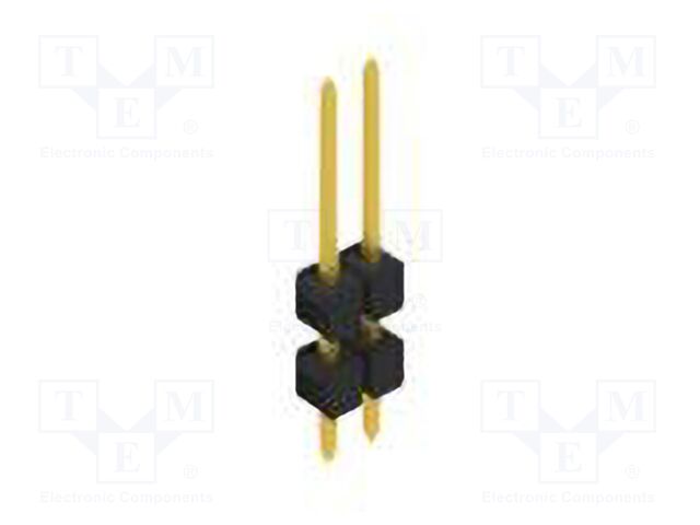 Connector: pin strips; pin header; male; PIN: 2; 2.54mm; THT; 1x2