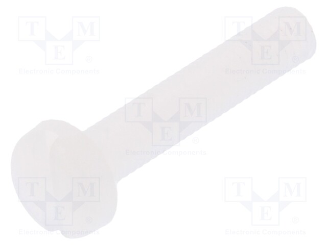 Screw; M3x16; 0.5; Head: cheese head; slotted; 0,9mm; polyamide