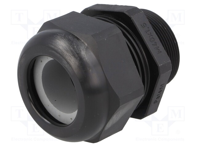 Cable gland; with long thread; M40; IP68; Mat: polyamide; black