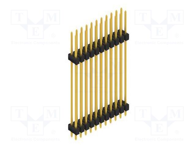 Connector: pin strips; pin header; male; PIN: 22; 2.54mm; THT; 2x11