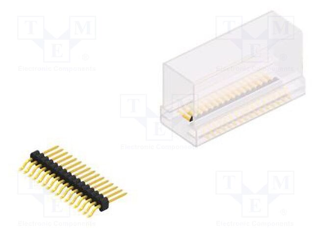 Connector: pin strips; pin header; male; PIN: 16; 1.27mm; SMT; 1x16
