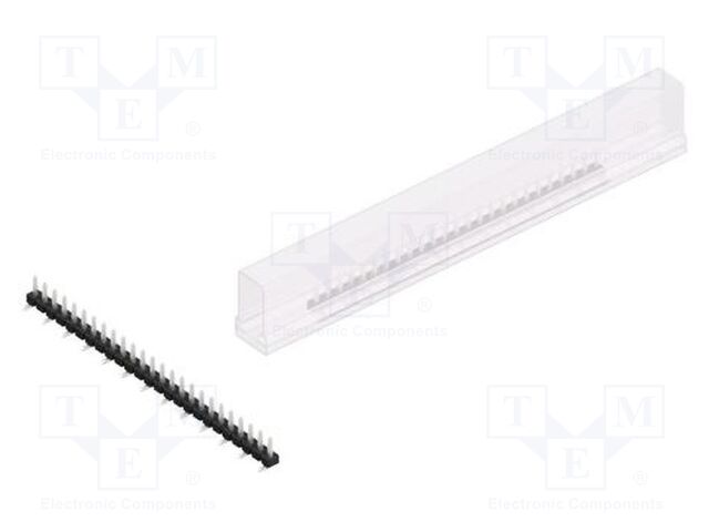 Connector: pin strips; pin header; male; PIN: 25; 2.54mm; SMT; 1x25