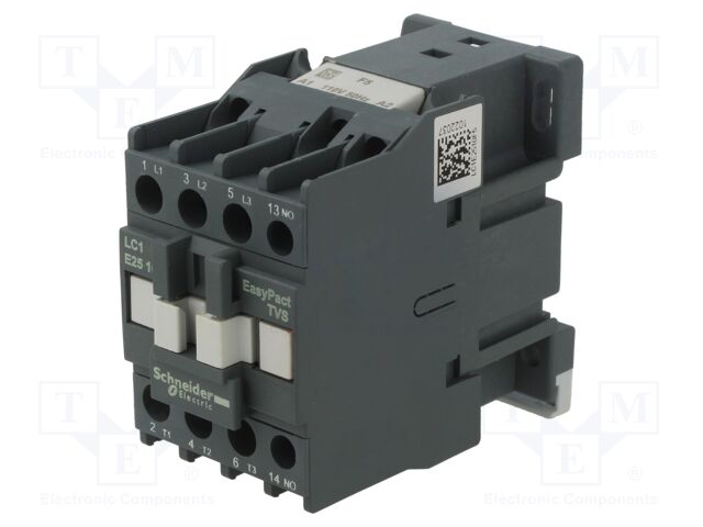 Contactor: 3-pole; NO x3; Auxiliary contacts: NO; 110VAC; 25A; 690V