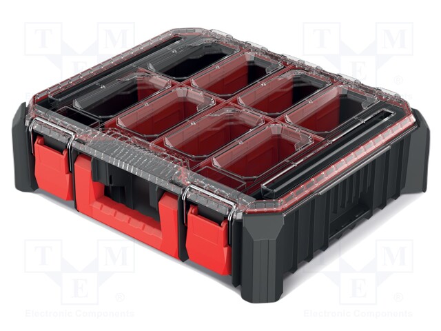 Container: collective; with partitions; black; 445x368x122mm