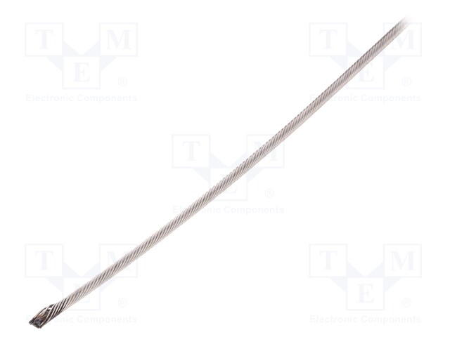 Rope; acid resistant steel A4; Ørope: 2mm; L: 50m; 25kg