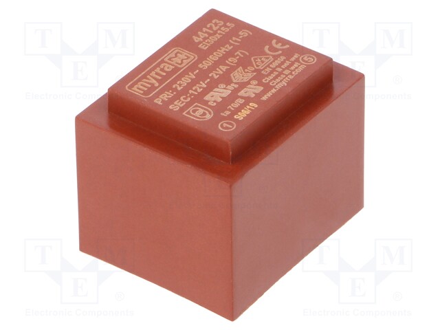Transformer: encapsulated; 2VA; 230VAC; 12V; 167mA; Mounting: PCB
