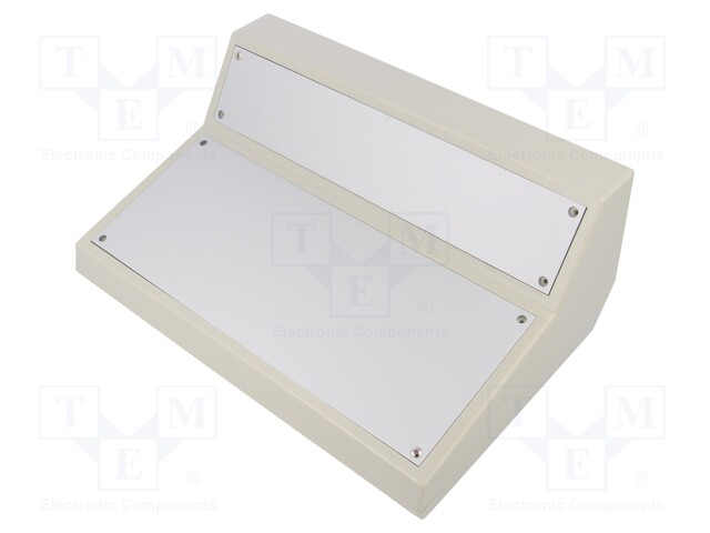 Enclosure: desktop; ABOX; X: 268mm; Y: 185mm; Z: 117.5mm; ABS; grey