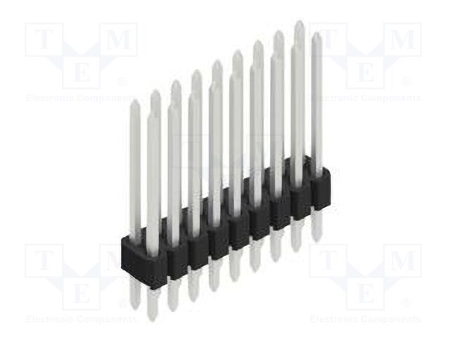 Connector: pin strips; pin header; male; PIN: 18; 1.27mm; THT; 2x9