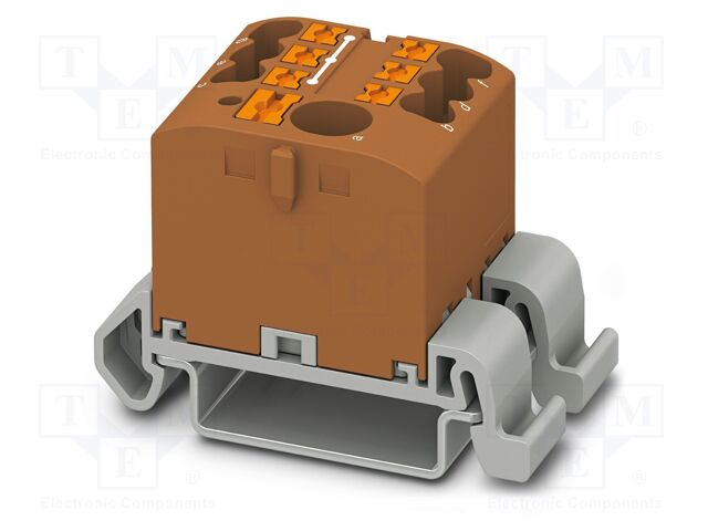 Splice terminal: rail; 24A; 690V; push-in; PA; 0.14÷4mm2; W: 25.6mm