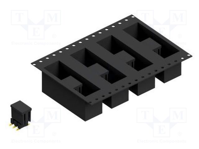 Connector: pin strips; pin header; male; PIN: 6; 2.54mm; SMT; 2x3