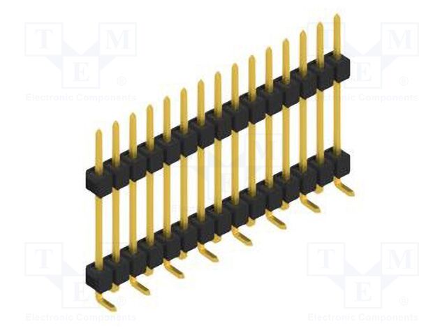 Connector: pin strips; pin header; male; PIN: 15; 2.54mm; SMT; 1x15