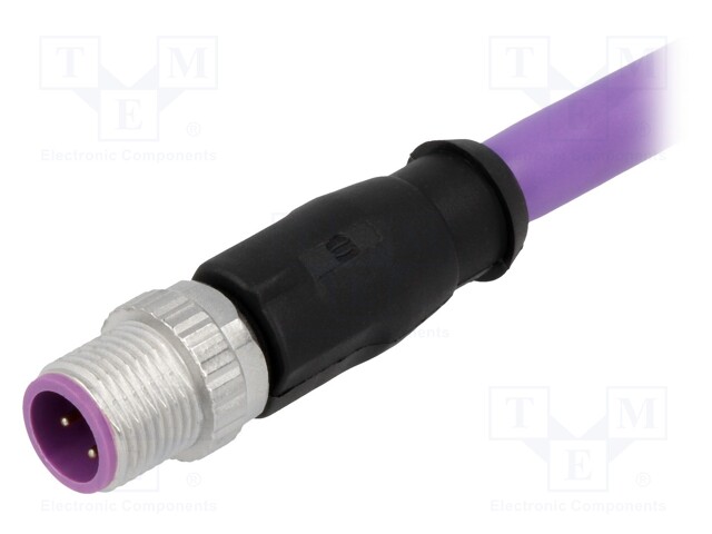 Plug; M12; PIN: 4; male; B code-Profibus; 0.5m; Insulation: PVC