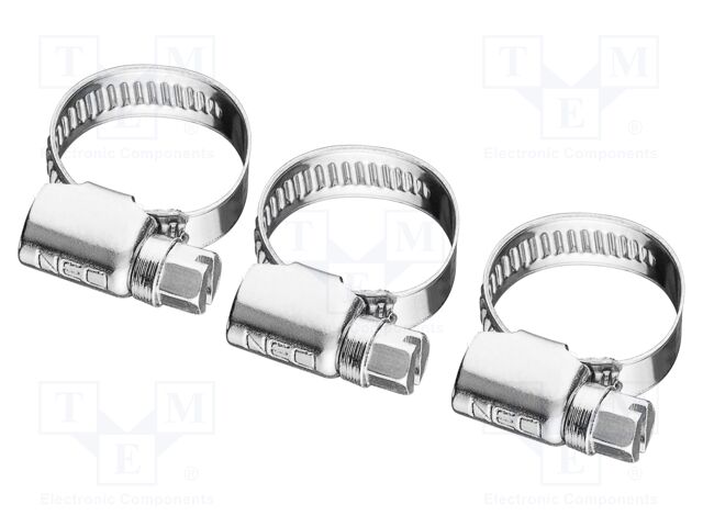 Worm gear clamp; W: 9mm; Clamping: 10÷16mm; stainless steel; W4