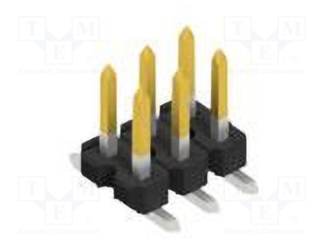 Connector: pin strips; pin header; male; PIN: 6; 2.54mm; SMT; 2x3