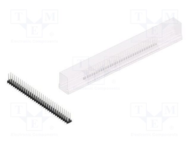 Connector: pin strips; pin header; male; PIN: 64; 2mm; SMT; 2x32