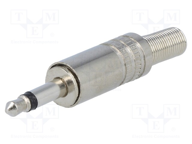 Plug; Jack 3,5mm; male; mono; straight; for cable; soldering