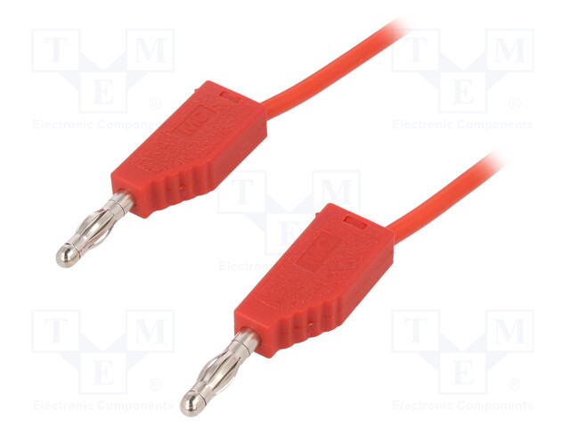 Test lead; PVC; 2m; red; 32A; 60V; Cond.cross sec: 2.5mm2