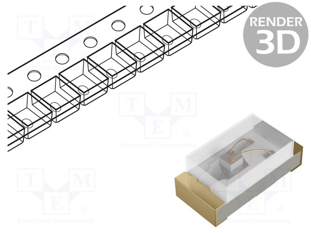 LED; SMD; 0402; green; 320÷1000mcd; 1x0.5x0.5mm; 140°; 2.8÷3.7V