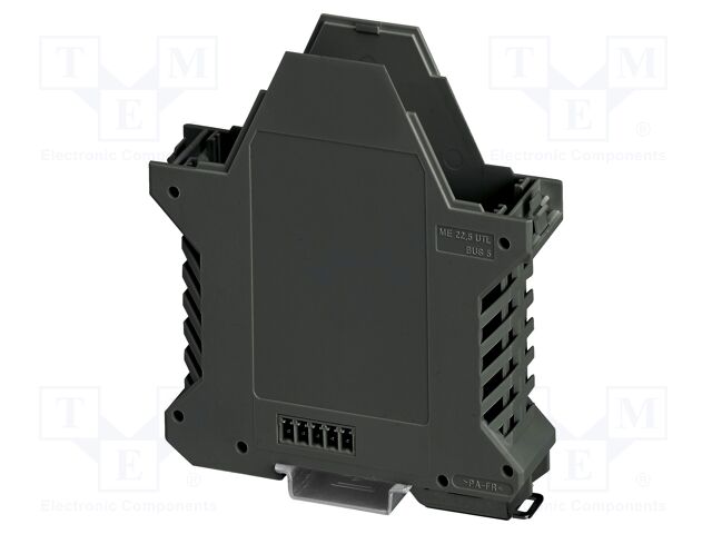 Enclosure base; with terminals; black; UL94V-0; ME 22,5; Y: 99mm