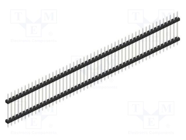 Connector: pin strips; pin header; male; PIN: 50; 2mm; THT; 1x50