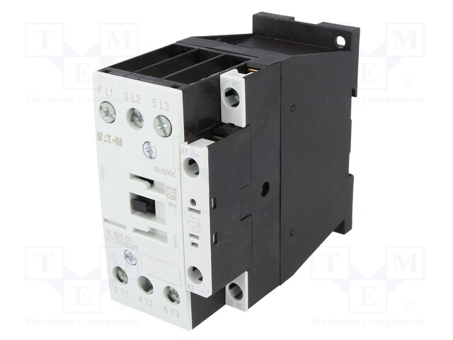 Contactor: 3-pole; Auxiliary contacts: NC; 60VDC; 25A; NO x3; 690V