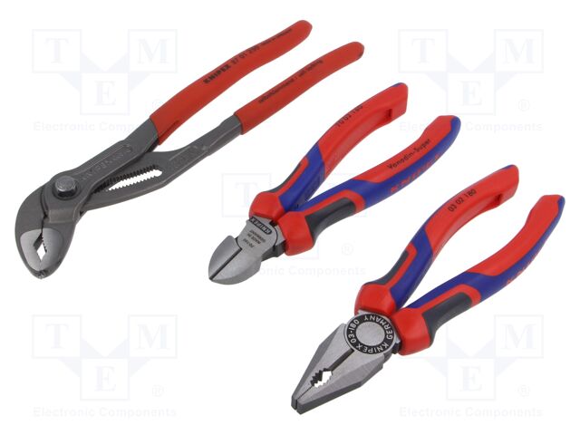 Pliers; Pcs: 3; cutting,universal,Cobra adjustable grip