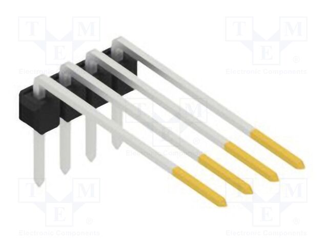 Connector: pin strips; pin header; male; PIN: 4; 2.54mm; THT; 1x4