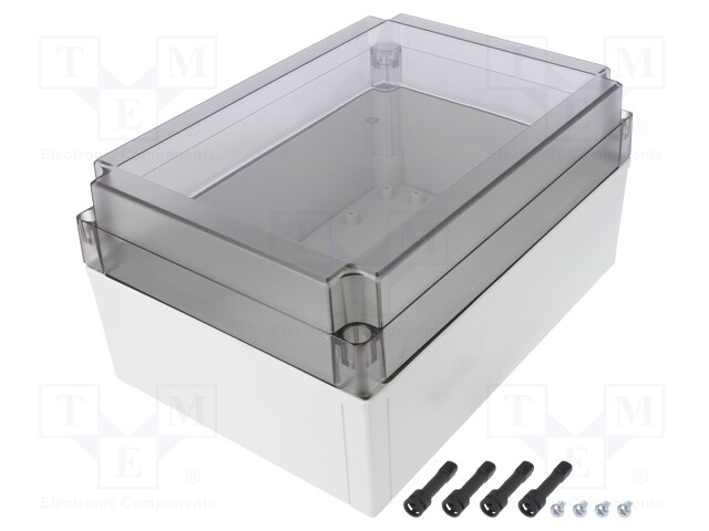 Enclosure: multipurpose; X: 180mm; Y: 255mm; Z: 125mm; MNX; grey; IK08