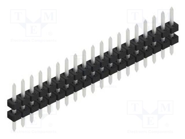 Connector: pin strips; pin header; male; PIN: 19; 2mm; THT; 1x19