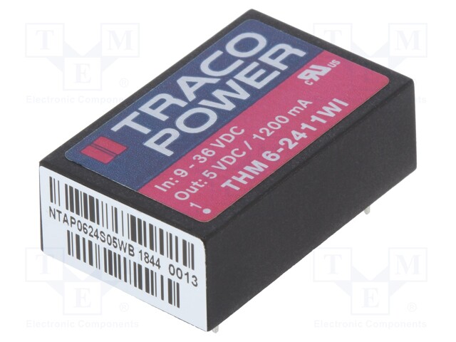Converter: DC/DC; 6W; Uin: 9÷36V; 5VDC; Iout: 1200mA; DIP24; 14g