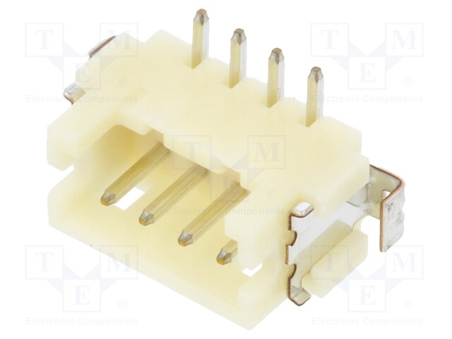 Socket; wire-board; male; DF13; 1.25mm; PIN: 4; SMT; on PCBs; tinned