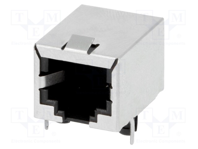 Socket; RJ12; PIN: 6; shielded; Layout: 6p6c; THT; angled