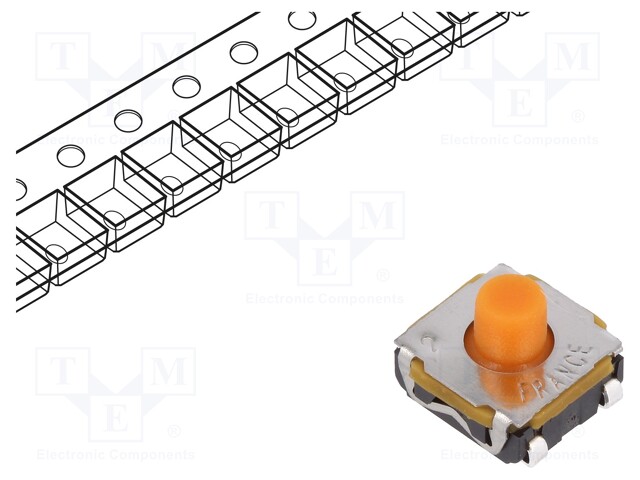 Microswitch TACT; SPST-NO; Pos: 2; 0.05A/32VDC; SMT; none; 1.7N