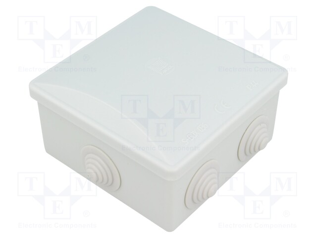 Enclosure: junction box; X: 80mm; Y: 80mm; Z: 40mm; ABS,polystyrene