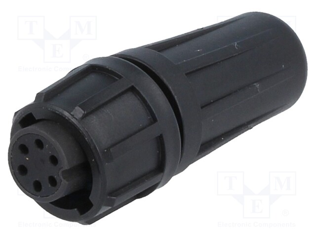 Connector: circular; Series: EN2; plug; female; soldering; PIN: 6; 3A