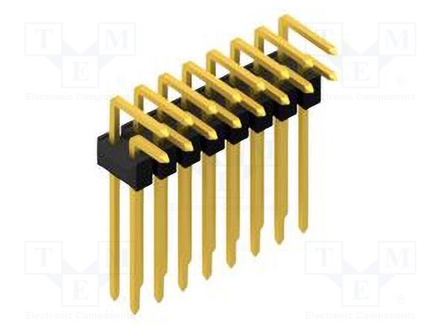 Connector: pin strips; pin header; male; PIN: 16; 2.54mm; THT; 2x8