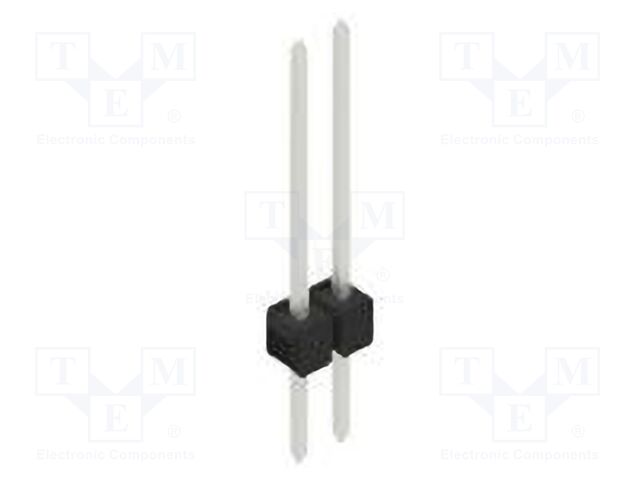 Connector: pin strips; pin header; male; PIN: 2; 2.54mm; THT; 1x2