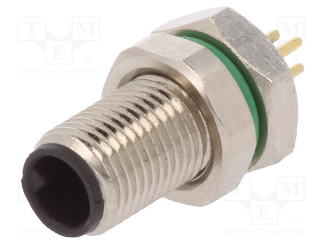Connector: M5; socket; male; THT; PIN: 3; IP67; 60V; 1A