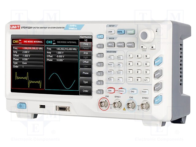 Generator: arbitrary, function; LCD,TFT 8" (800x480)