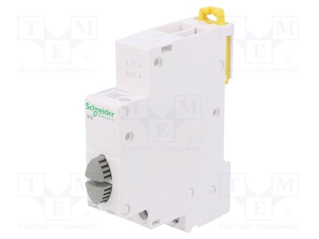 Module: pushbutton switch; 250VAC; 20A; DIN; monostable