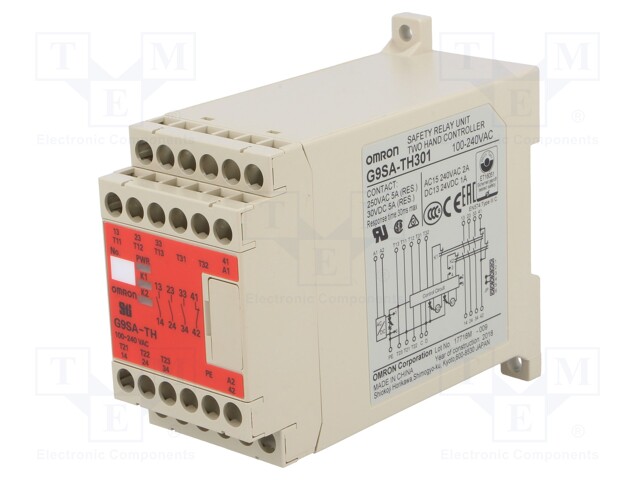 Module: safety relay; Series: G9SA; IN: 2; Mounting: DIN; -20÷55°C