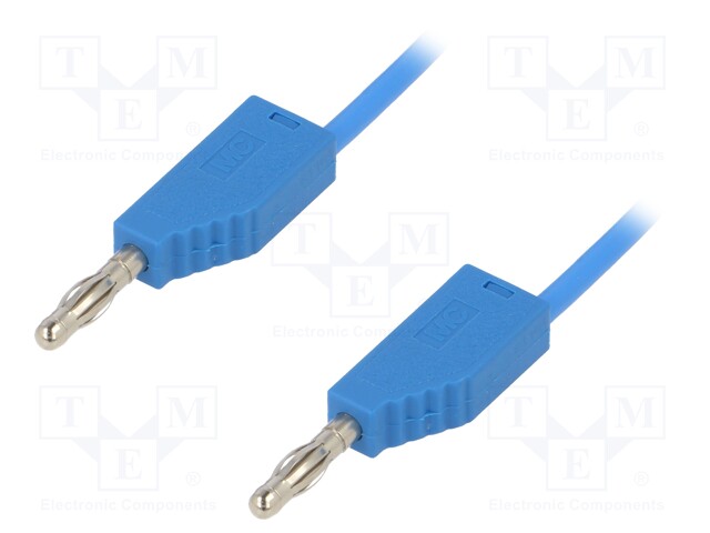 Test lead; PVC; 1m; blue; 32A; 60V; Cond.cross sec: 2.5mm2