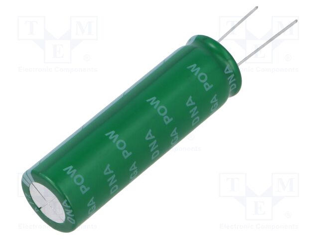 Supercapacitor; THT; 100F; 2.7VDC; ±20%; Body dim: Ø18x60mm; EDLC