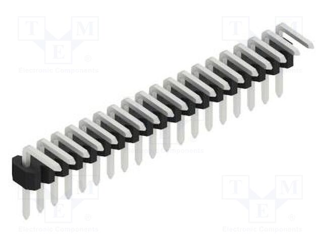 Connector: pin strips; pin header; male; PIN: 19; 1.27mm; THT; 1x19