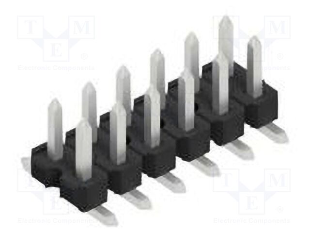 Connector: pin strips; pin header; male; PIN: 12; 2.54mm; SMT; 2x6