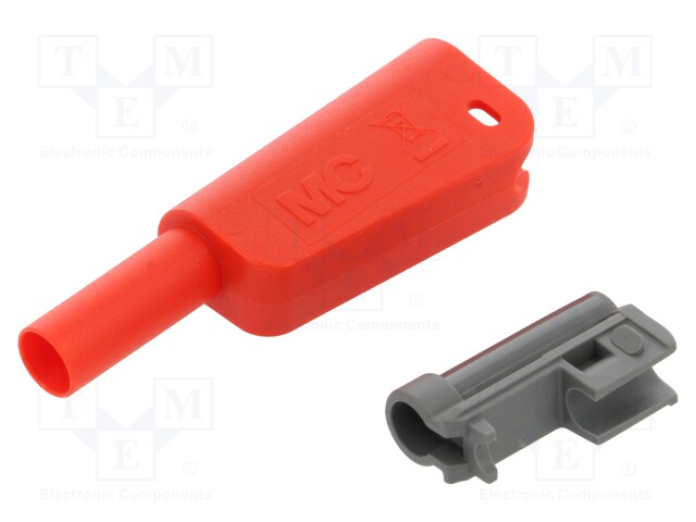 Case; 19A; red; 55.4mm; for banana plugs