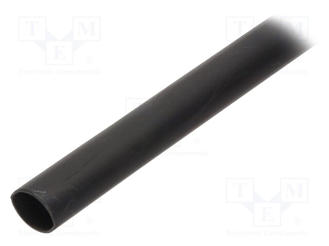 Heat shrink sleeve; glued; 2.7: 1; 70mm; L: 1m; black; -55÷110°C