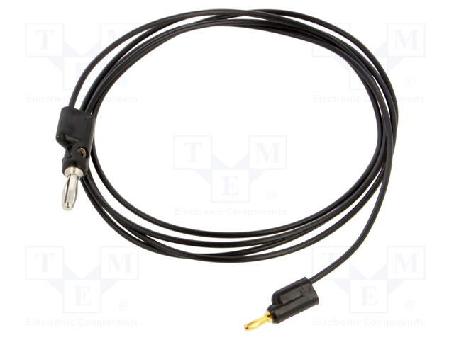 Test lead; 60VDC; 30VAC; 5A; Len: 1.524m; black; Features: stackable