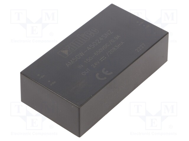Converter: DC/DC; 50W; Uin: 80÷750V; Uout: 24VDC; Iout: 2.08A; 260g