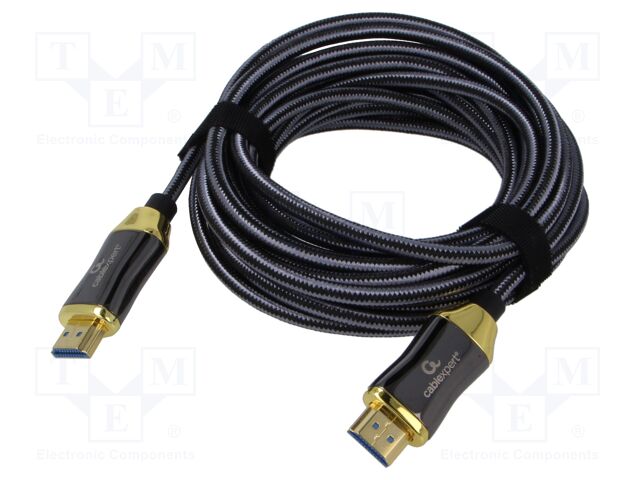 Cable; HDMI 2.1; HDMI plug,both sides; PA; 5m; black; Core: Cu